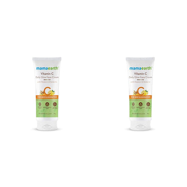 Mamaearth Vitamin C Daily Glow Face Cream With Vitamin C & Turmeric For Skin Illumination - 80 G (Pack of 2)